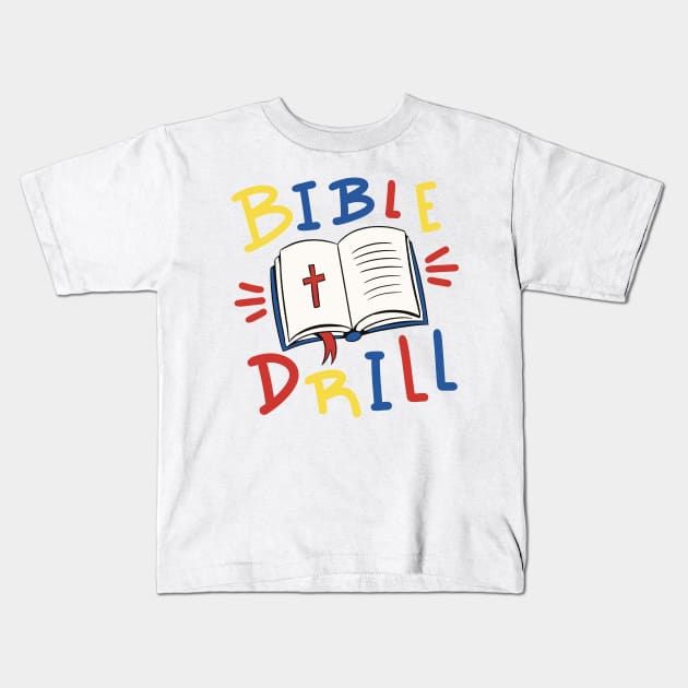 Bible Drill P R t shirt Kids T-Shirt by LindenDesigns